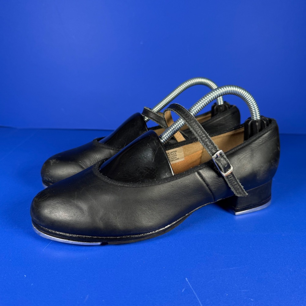 Bloch Black Leather Techno Tap Shoes Mary‎ Jane Buckle Womens 6.5